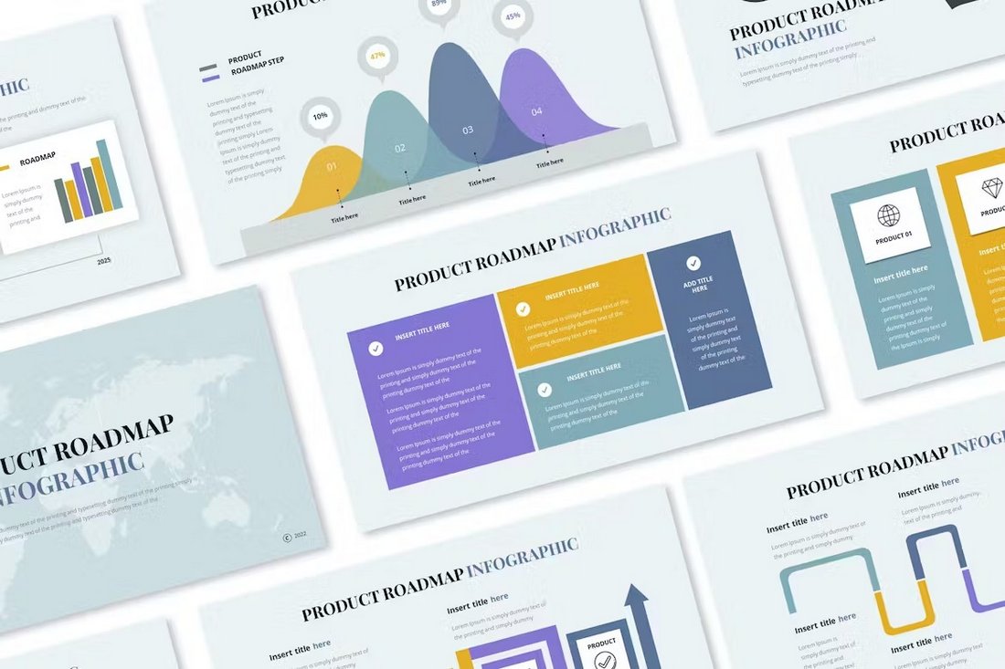 Product Roadmap Infographics for Google Slides