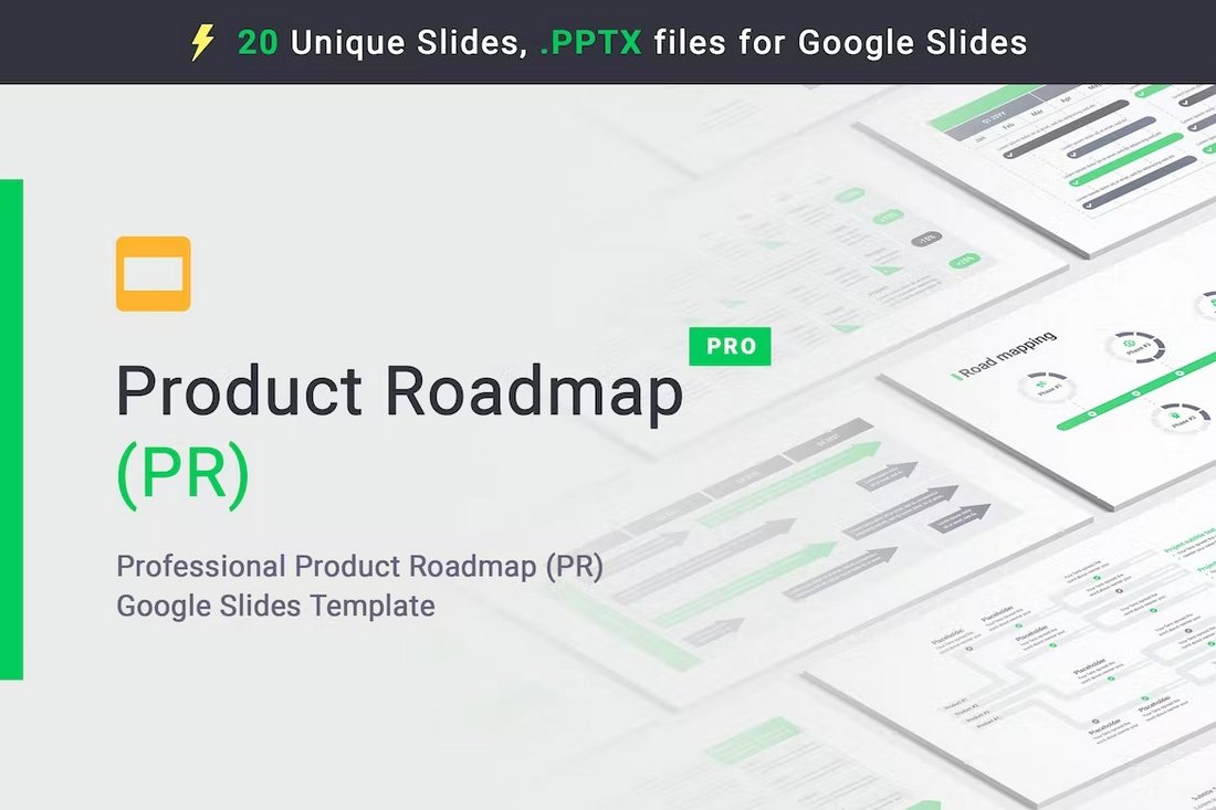 Professional Product Roadmap Google Slides Template