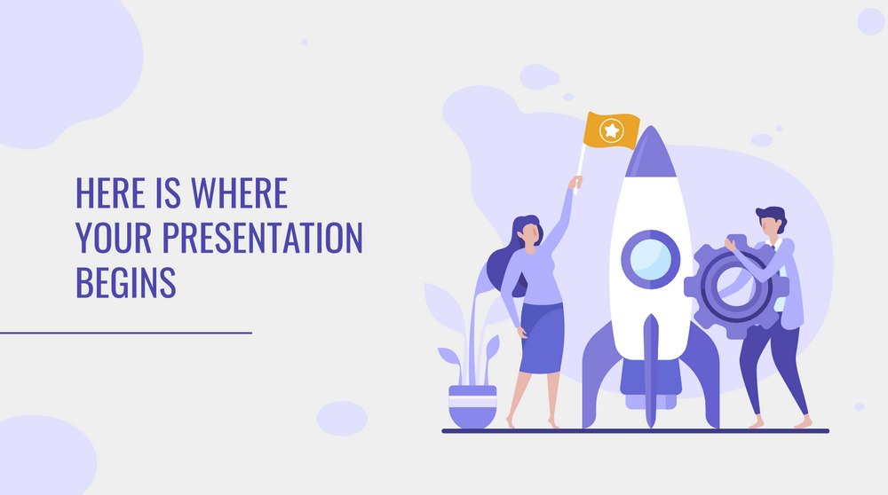 Purple Illustrations - Free Presentation Template