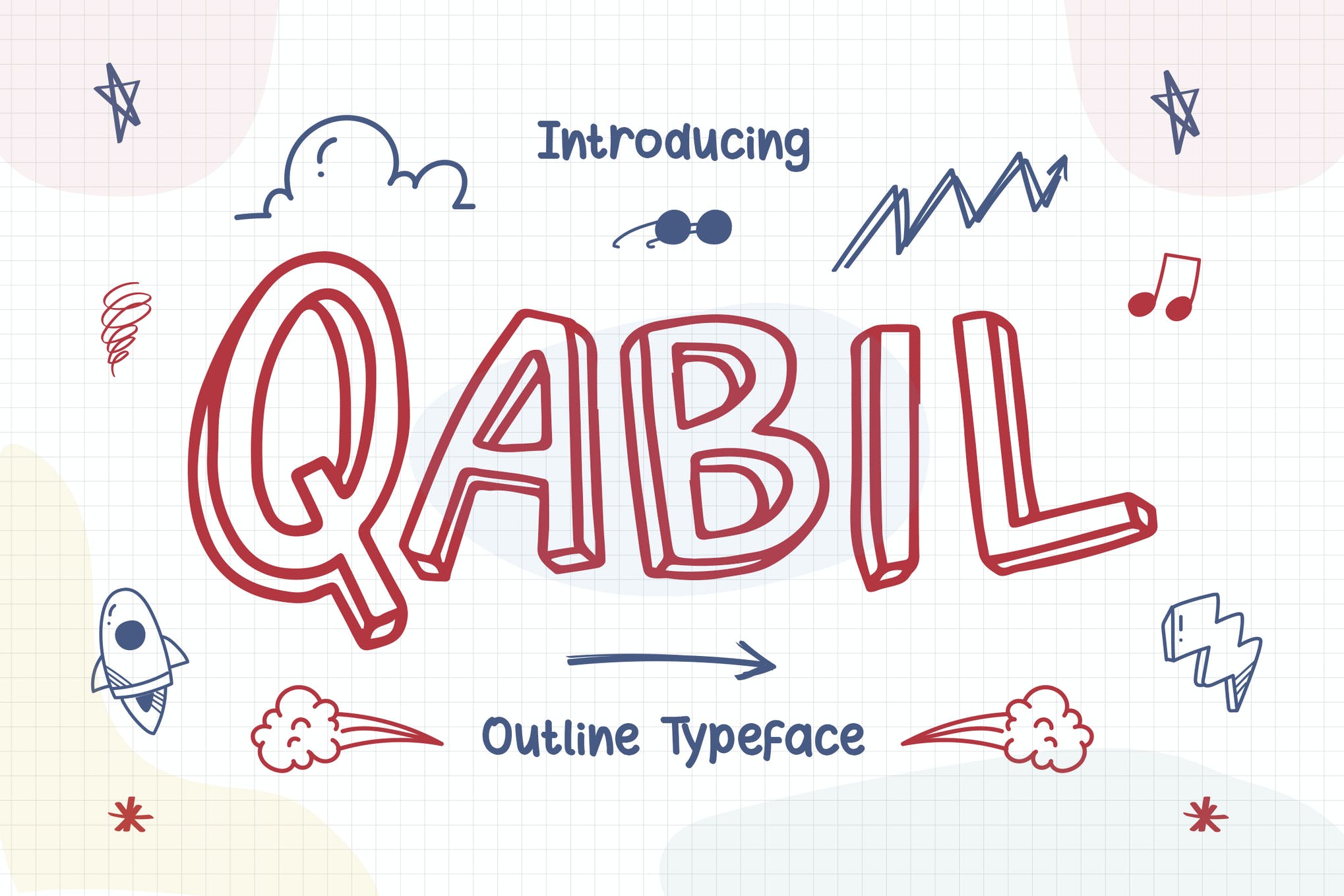 Qabil – Outline Typeface