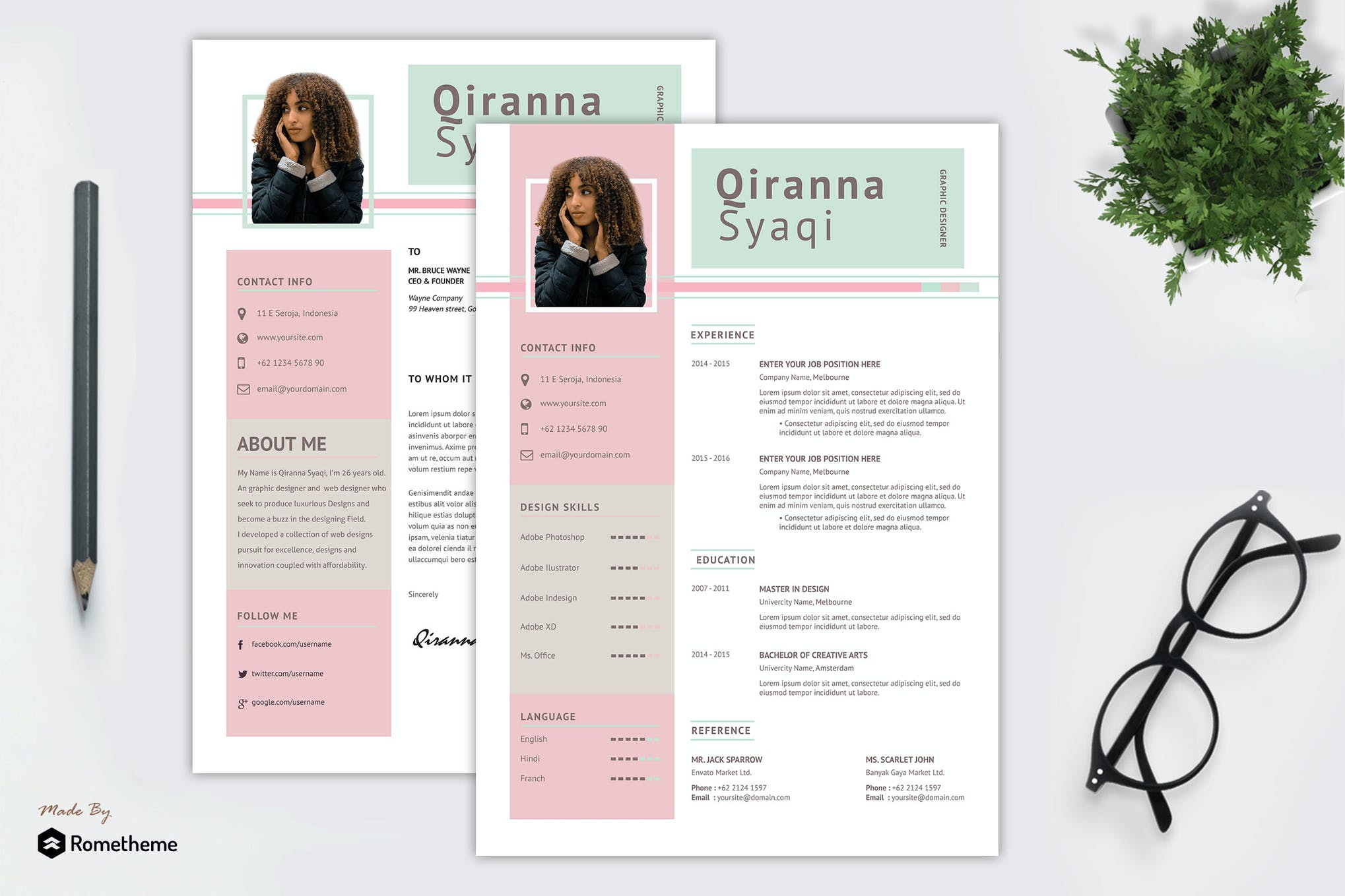 Qiranna Shaqi - Creative Resume Template