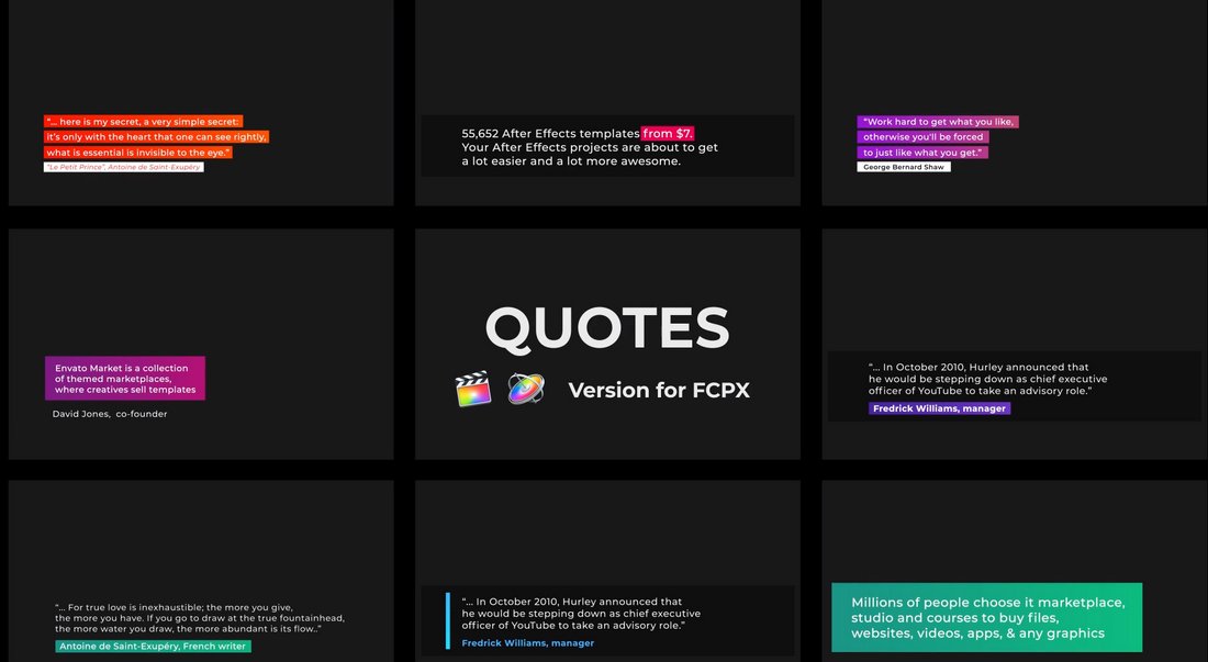 Quotes Typography & Text Effects for Final Cut Pro