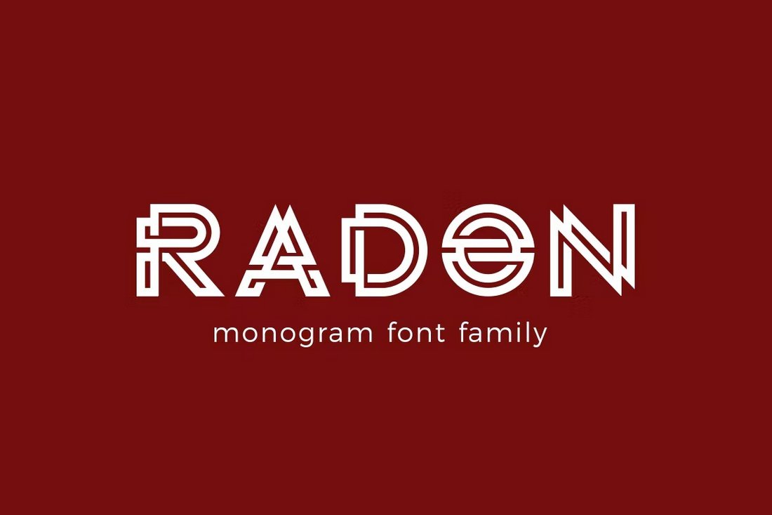 RADON - Monogram Font for Logos & Badges