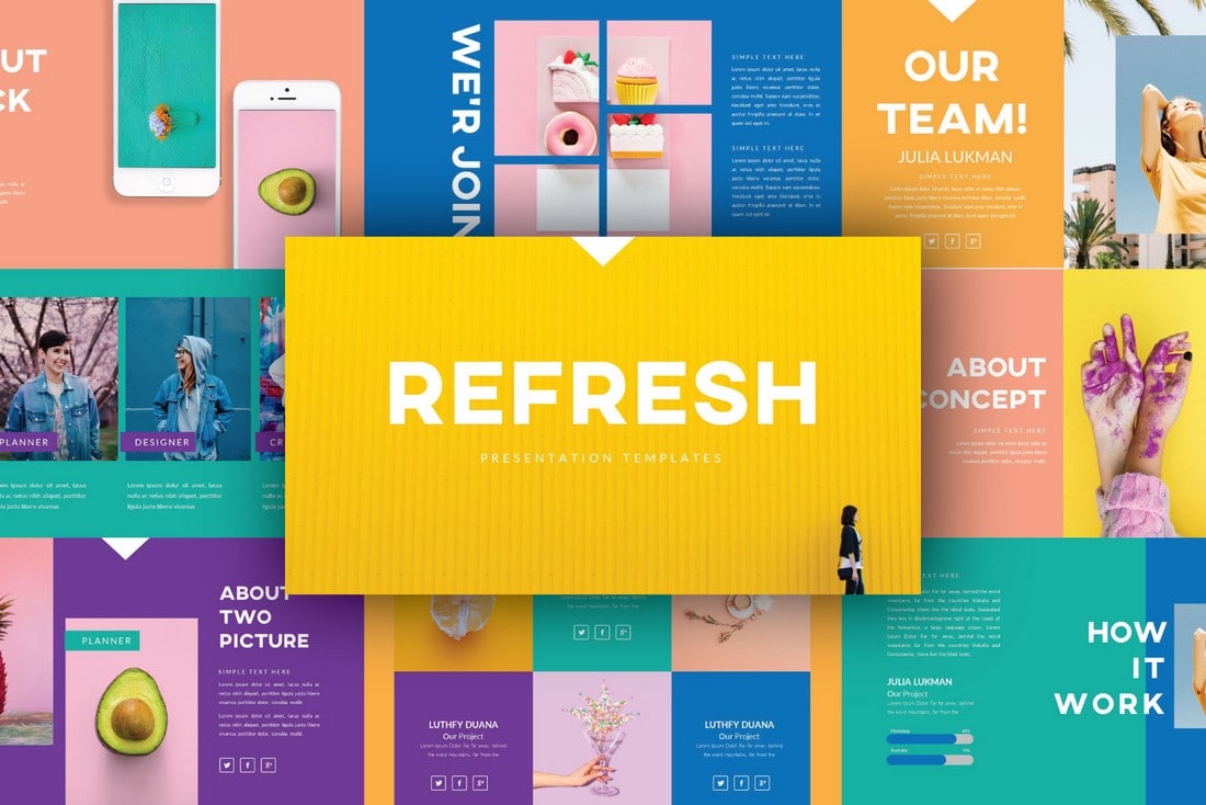 REFRESH - Colorful PowerPoint Template