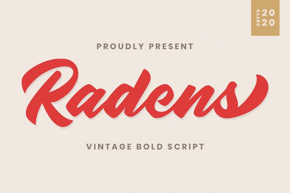 Radens - Vintage Bold Baseball Font