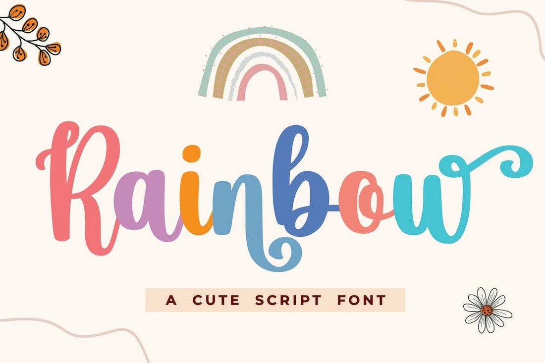 Rainbow - Playful Kids Font for T-Shirts