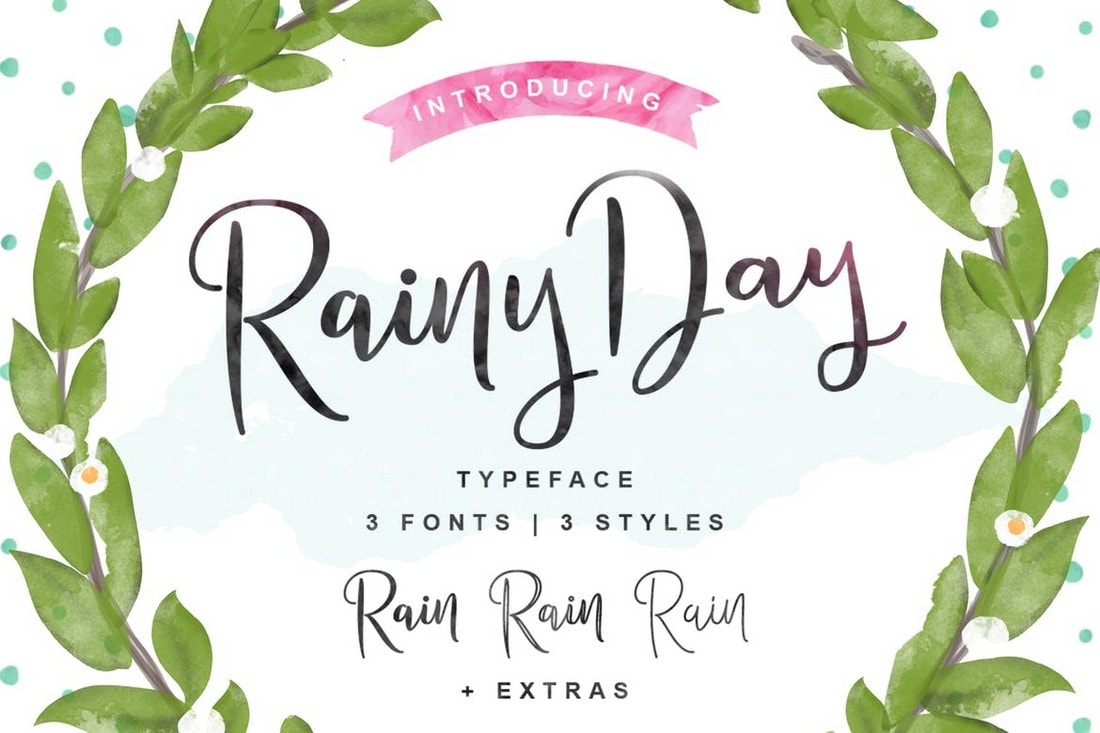 Rainy Day - Creative Handwriting Font