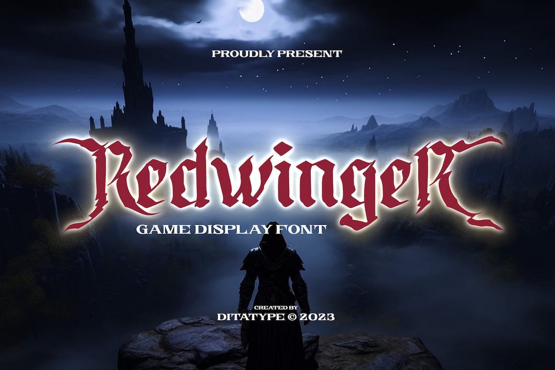 Redwinger - Horror Gaming Font