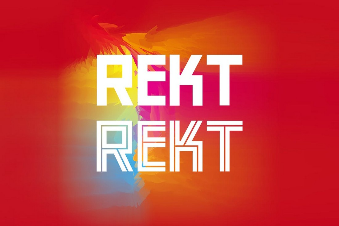 Rekt - Creative Geometric Font