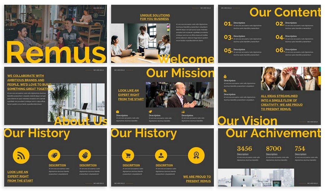 Remus - Template Powerpoint Tebal