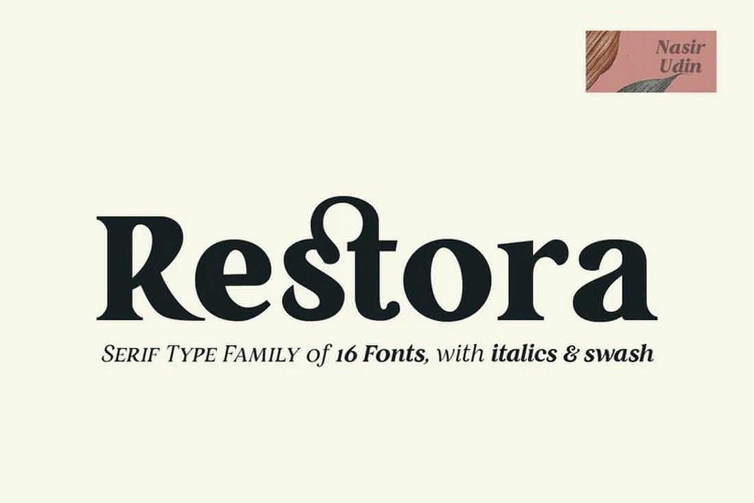 Restora - Free Serif Font for Cricut