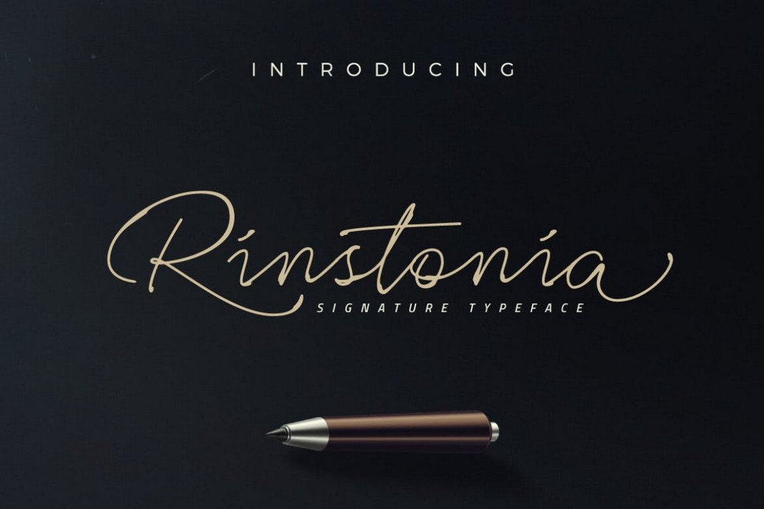 Rinstonia - Elegant Signature Font for Business Cards