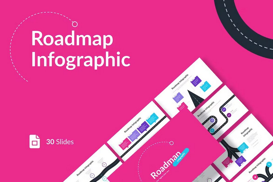 Roadmap Infographics Google Slides Template