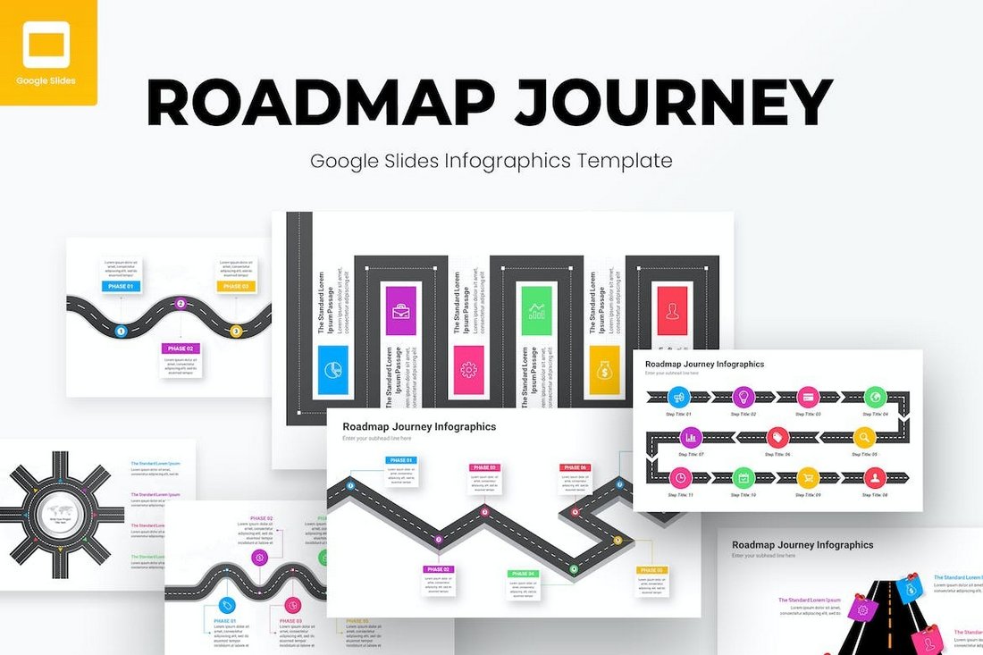 Roadmap Journey Infographic Google Slides Template