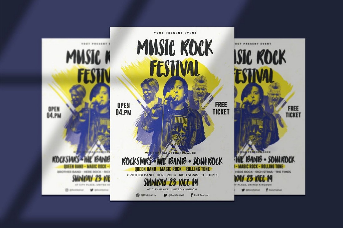 Rock & Metal Music Festival Flyer Template