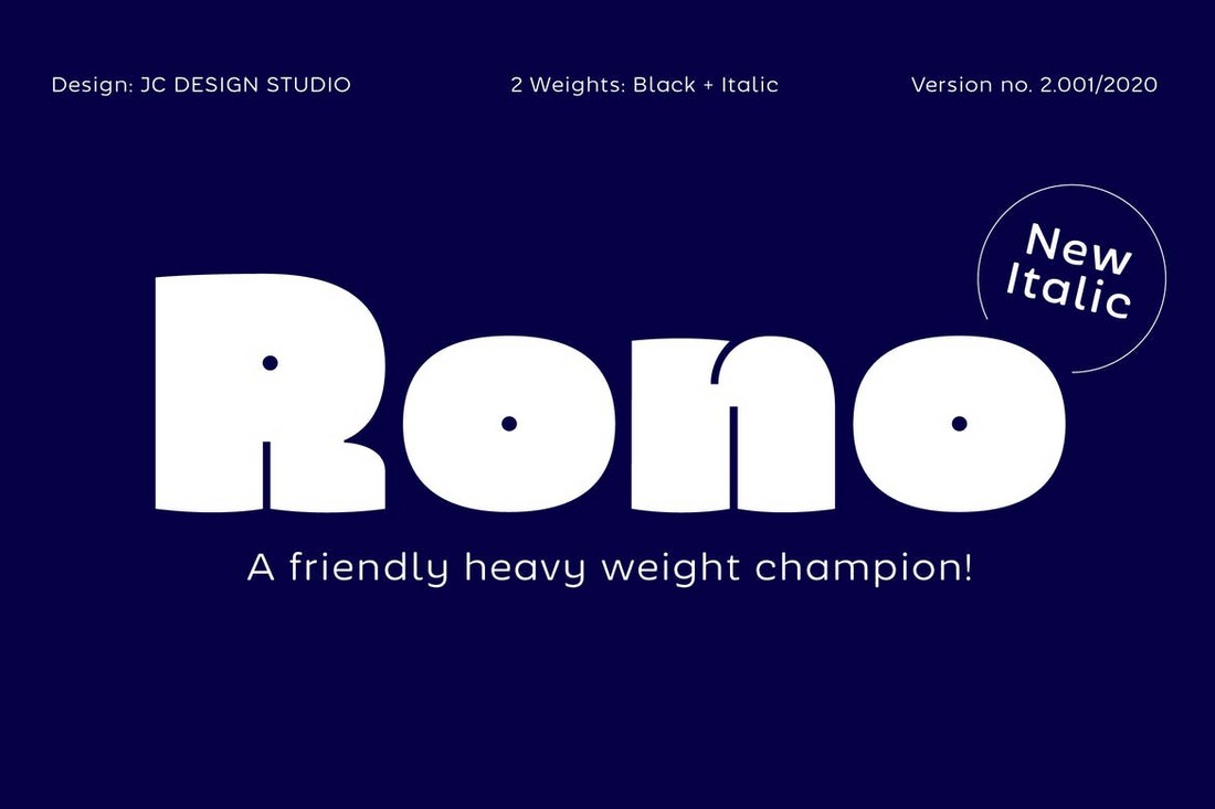 Rono - Thick Cricut Font