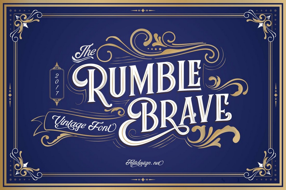 Rumble Brave Vintage Font Family