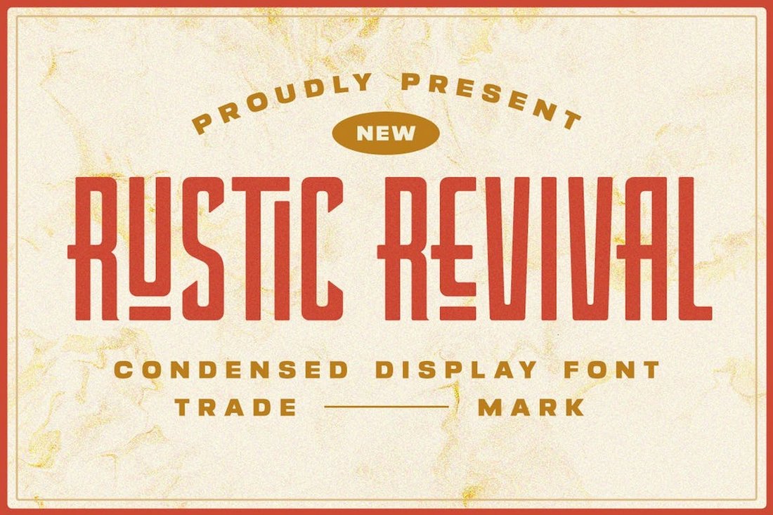 Rustic Revival Condensed Font