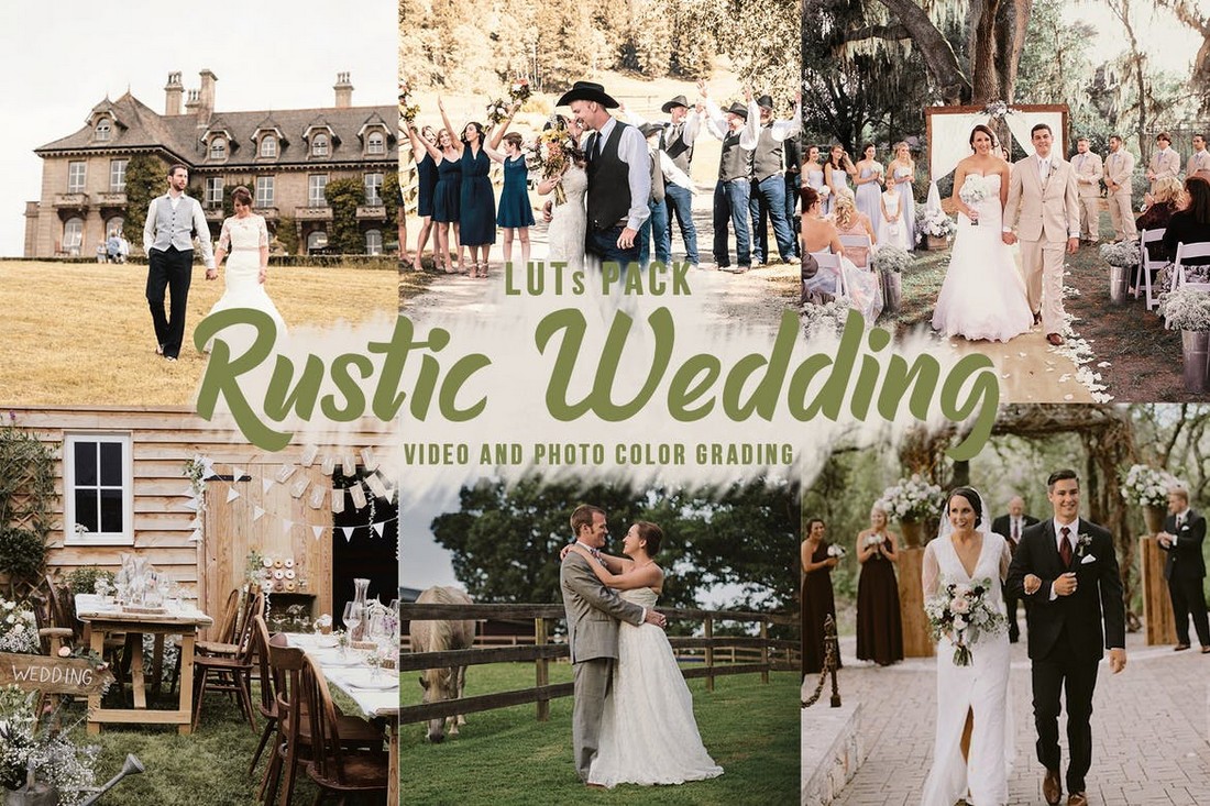 Rustic Wedding LUTs - Video Color Grading Filters