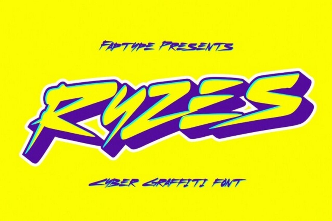 Ryzes - Free Cyberpunk Font