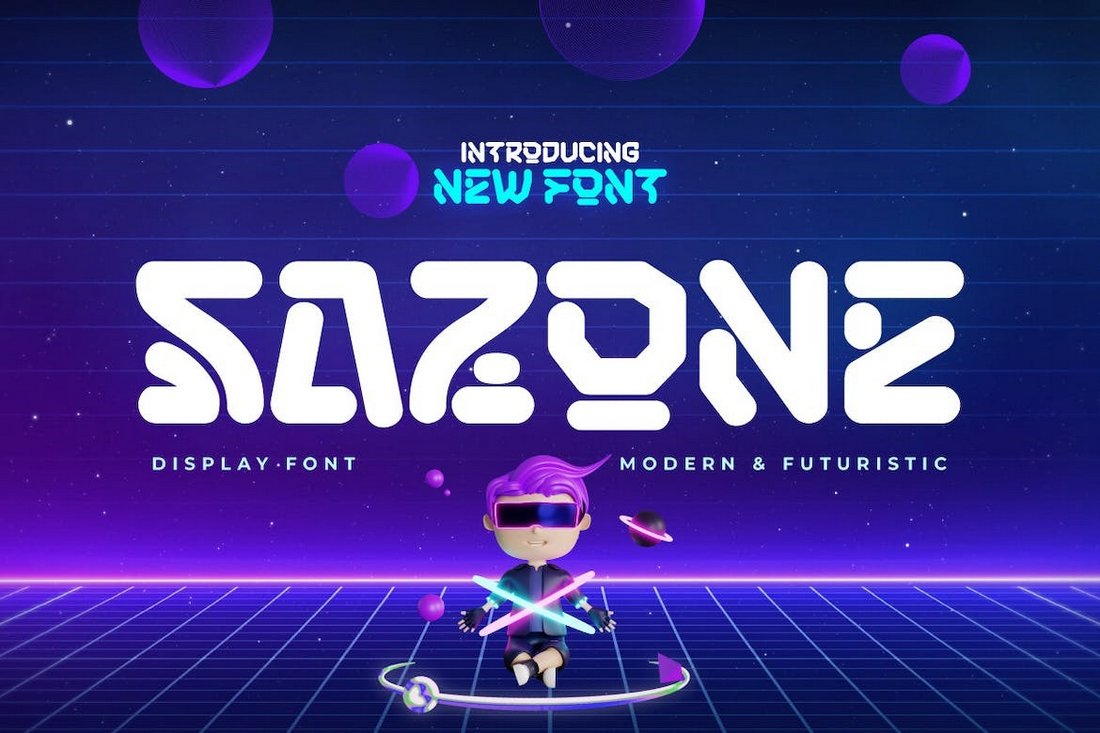 SAZONE – Futuristic Gaming Font