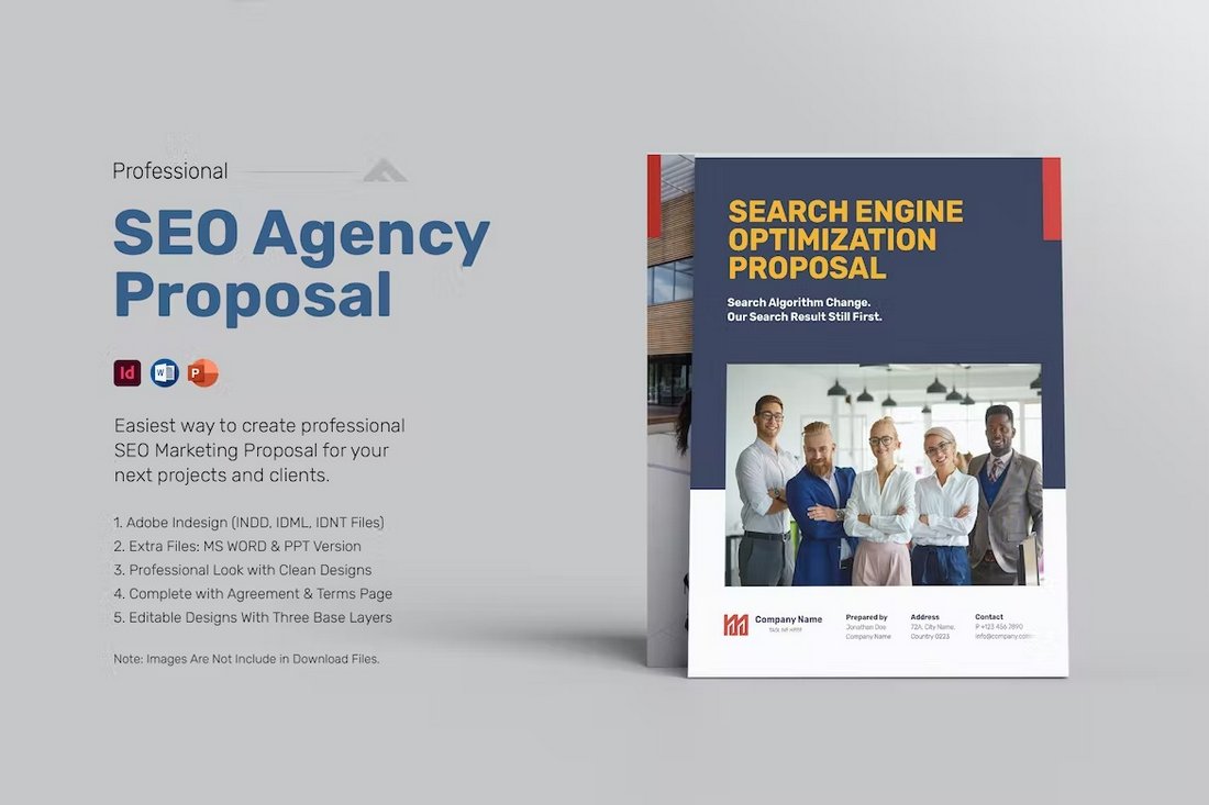 SEO Marketing Proposal Template Word & INDD