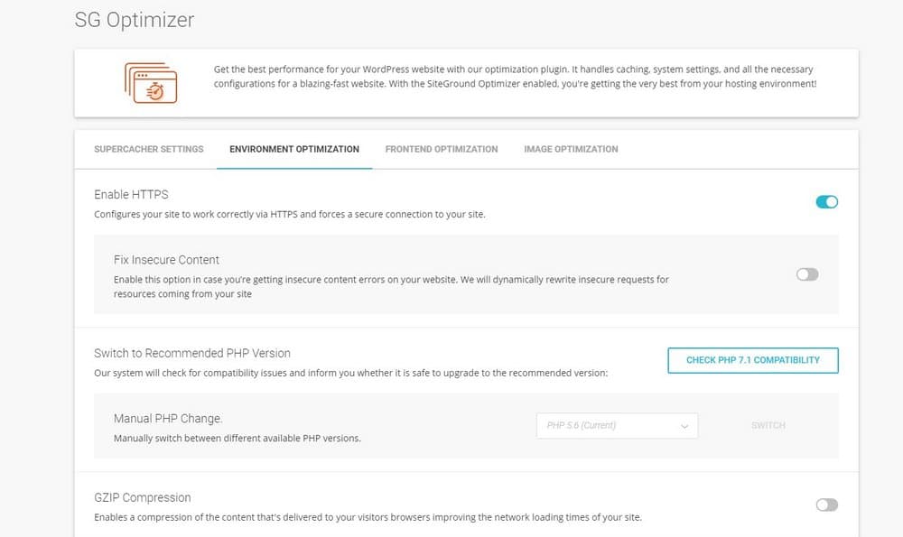 SG Optimizer-HTTPS