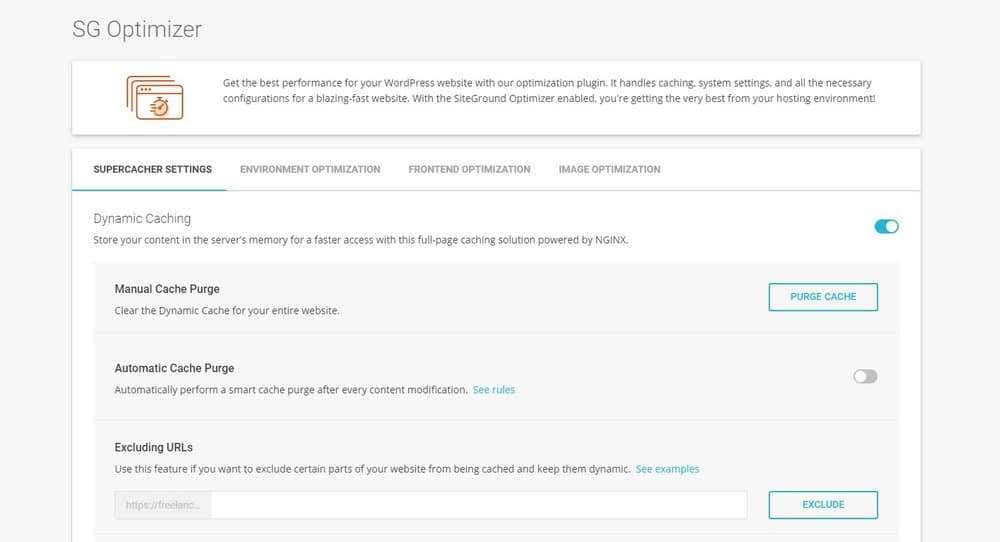 SG Optimizer-caching