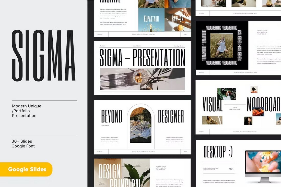 SIGMA - Google Slides Portfolio Template