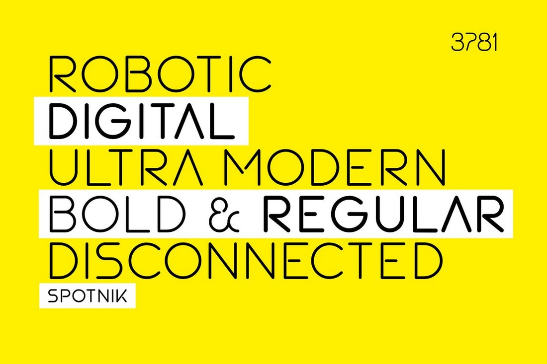 SPOTNIK - Font Geometris Ultra Modern