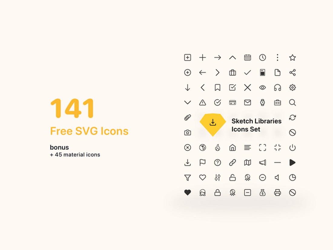 SVG Icons Free Sketch Resources