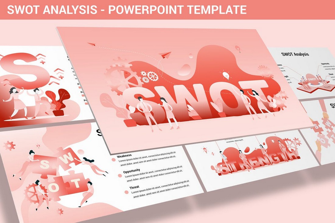 SWOT Analysis - Design Illustration for Powerpoint