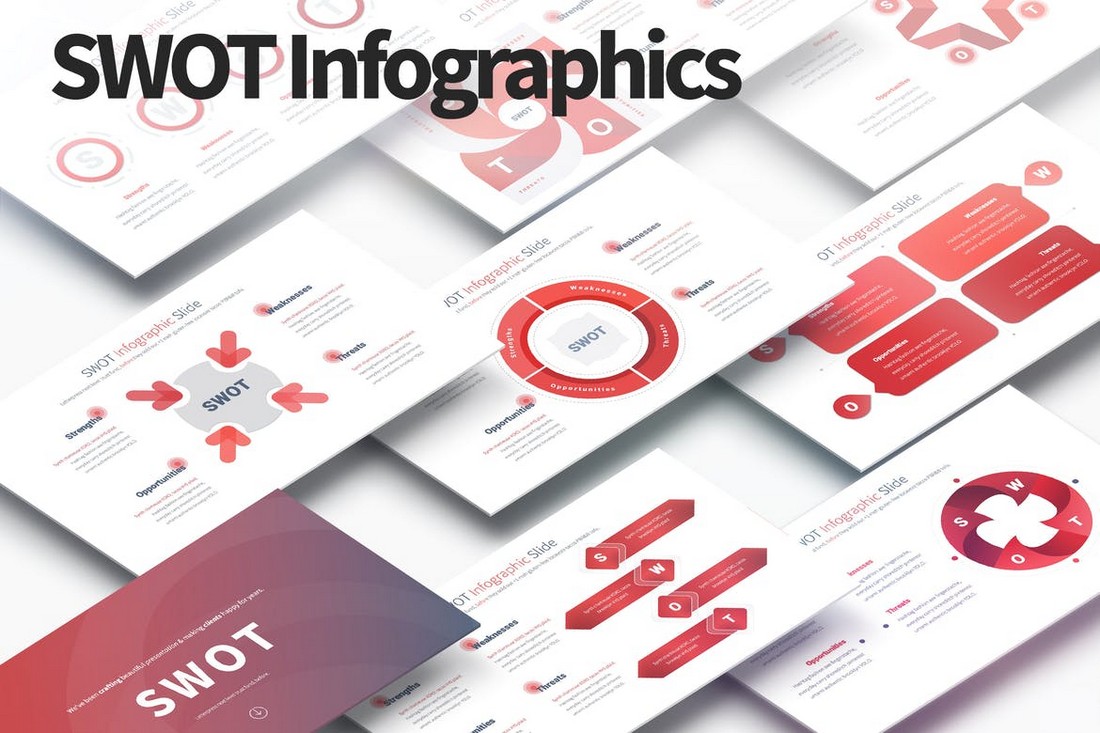 SWOT - PowerPoint Infographics Slides