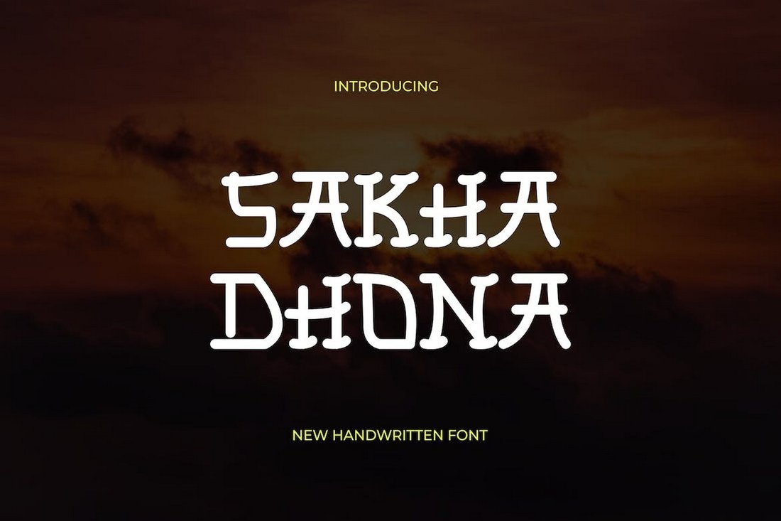 SakhaDhona - Handwritten T-Shirt Font