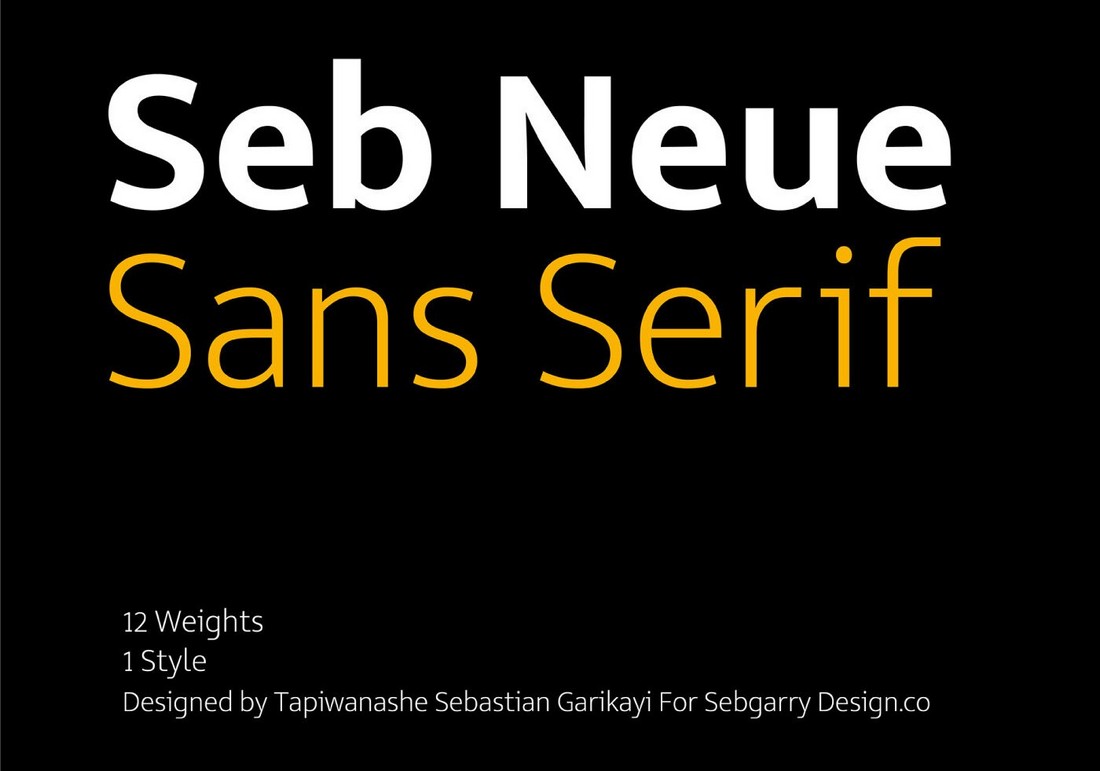 Seb Neue - Free Business Card Font Family