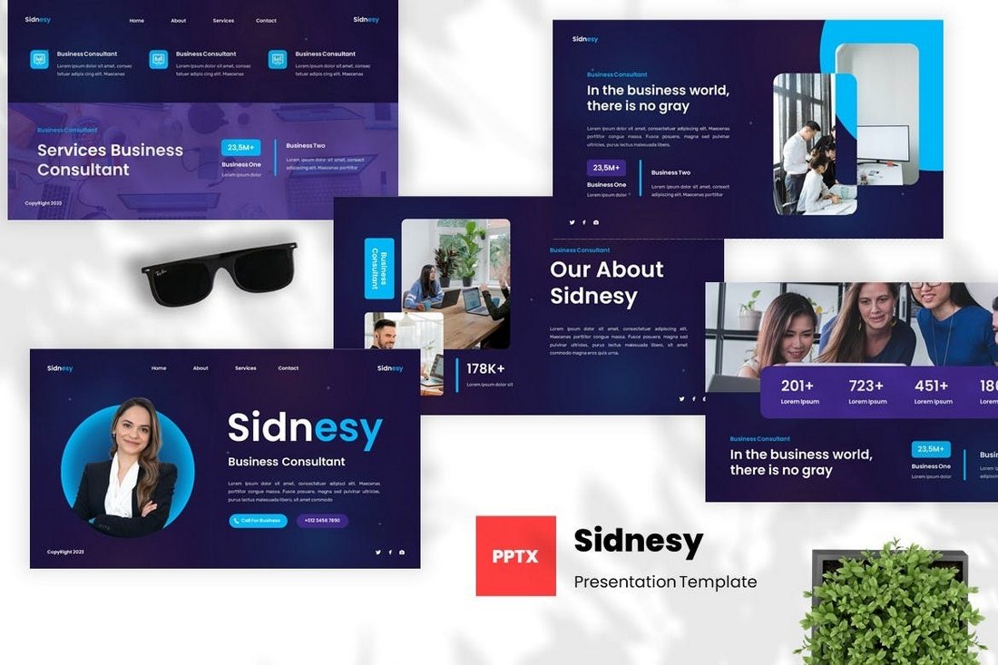 Sidnesy - Business Consultant Powerpoint Template