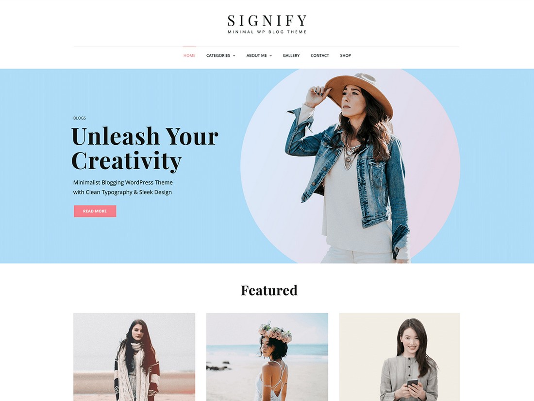 Signify - Free Minimal Business WordPress Theme