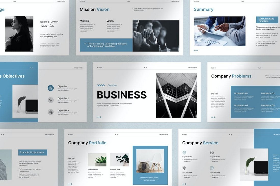 Simple Business Plan Presentation Template