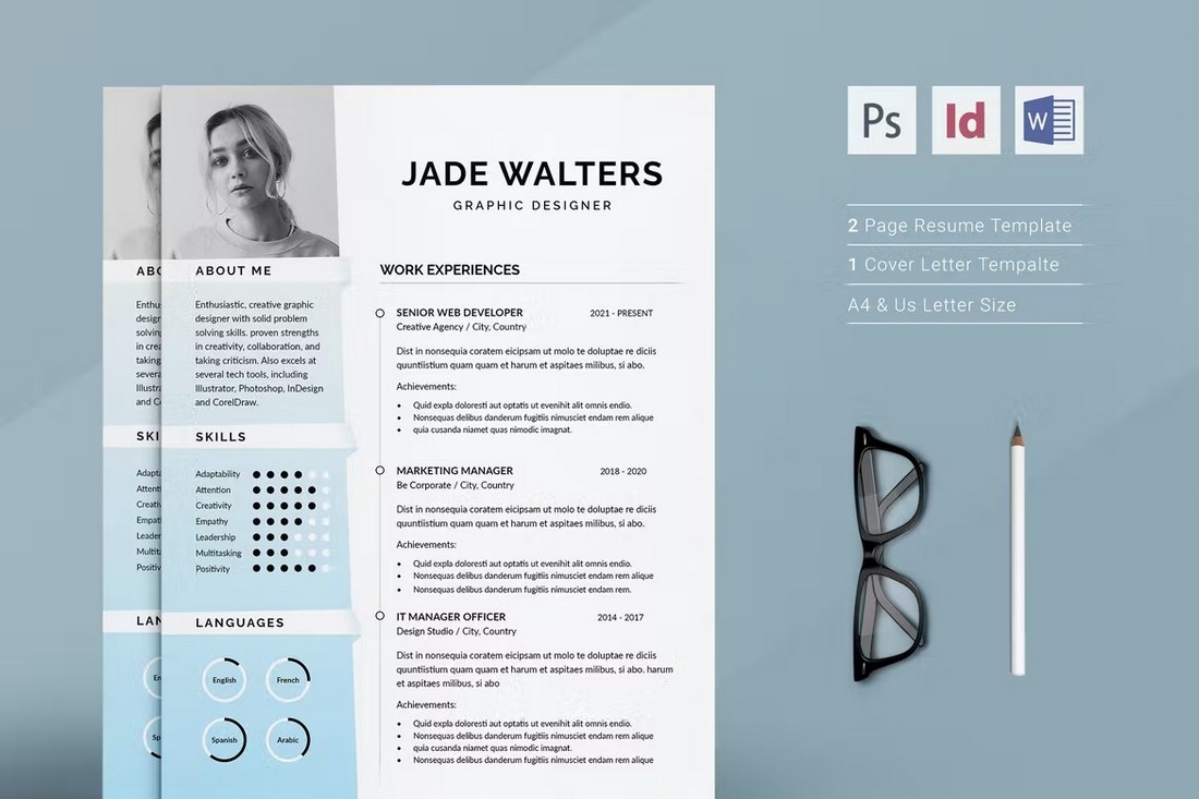 Simple Resume Template for Web Designers