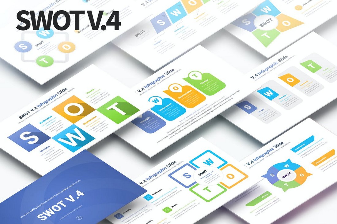 Simple SWOT Analysis PowerPoint Template