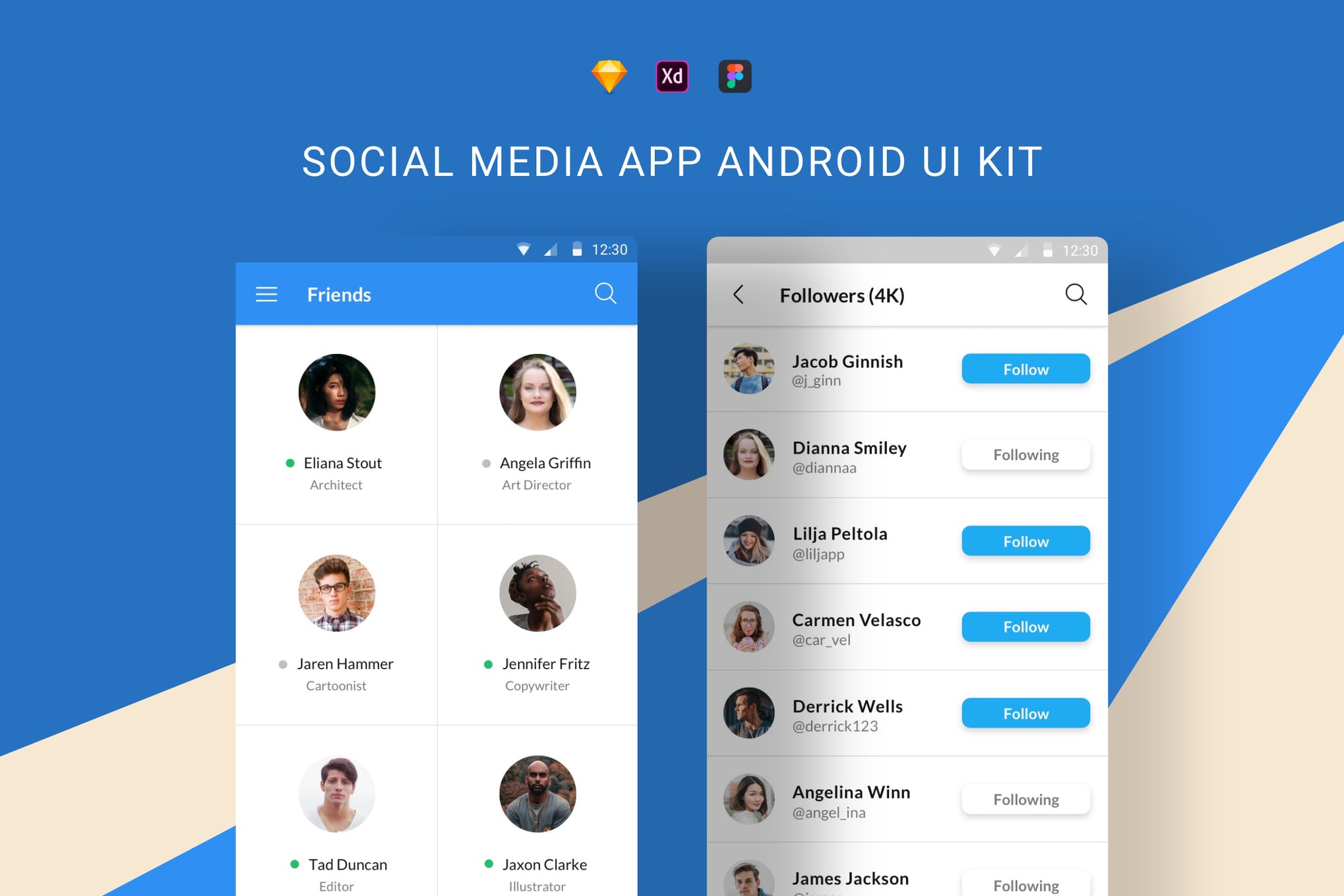 Survey App iOS  Android UI Kit Template 1 Graphic Templates  Envato  Elements