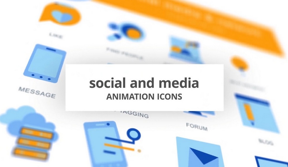 Social & Media - After Effects Animation Icons