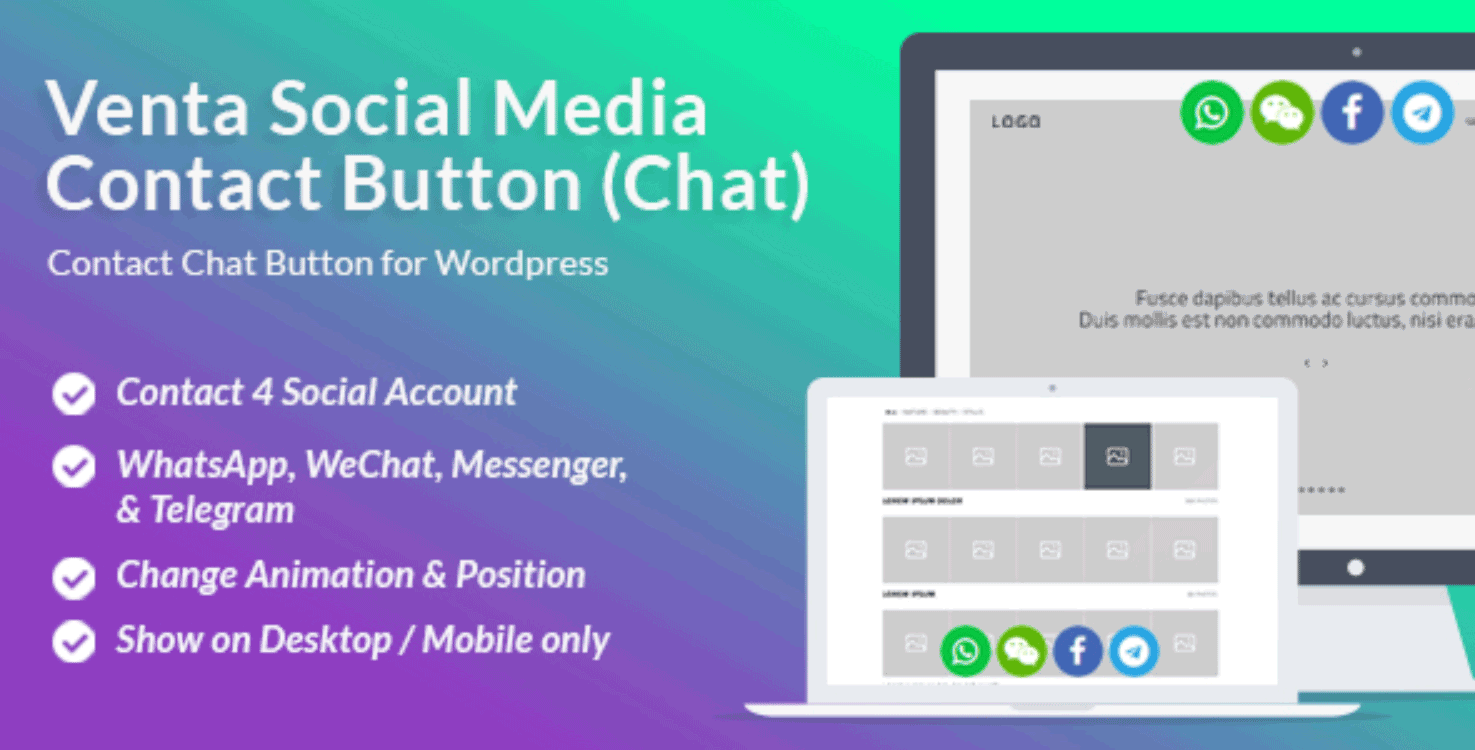 Venta Social Contact Chat Button