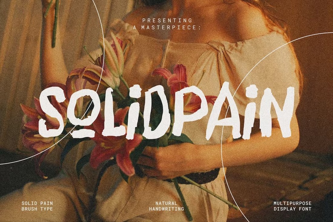 Solidpain - Unique Paint Brush Font