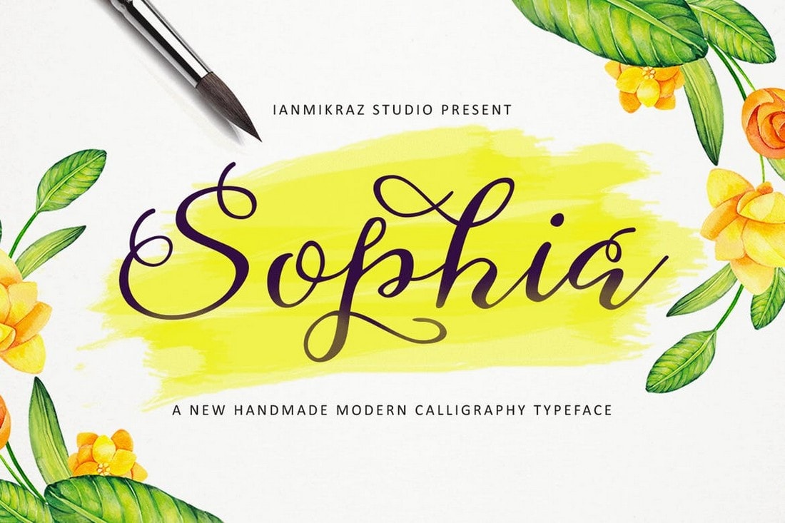 Sophia - Modern Handmade Script Font