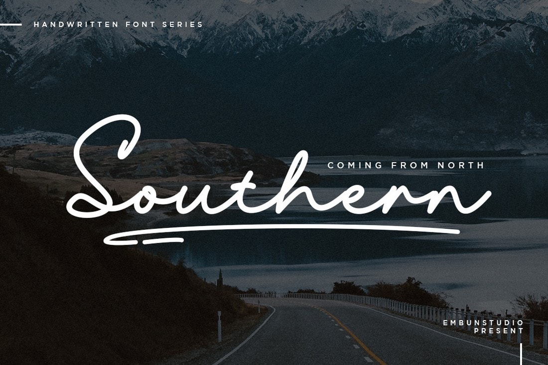 Southern - Free Handwritten Cursive Font