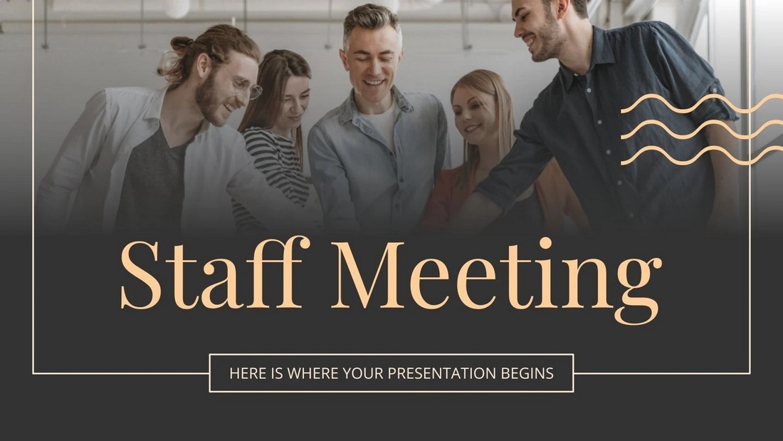 Staff Meeting - Free Dark PowerPoint Template