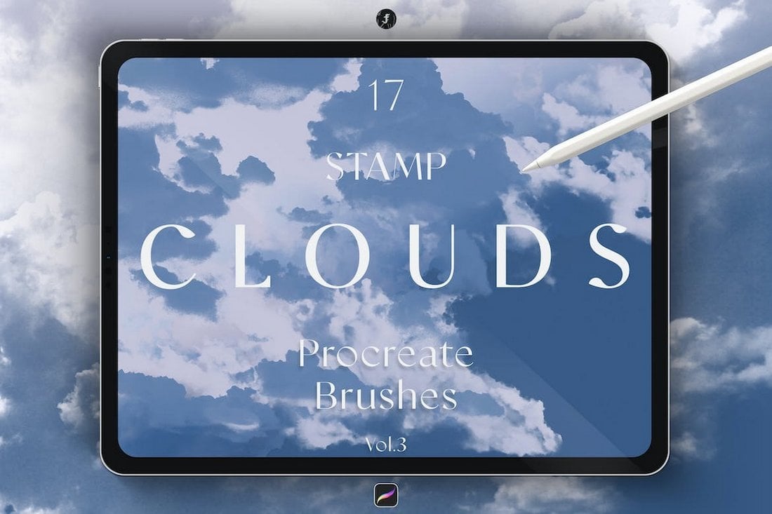 Stamp Clouds Procreate Brushes