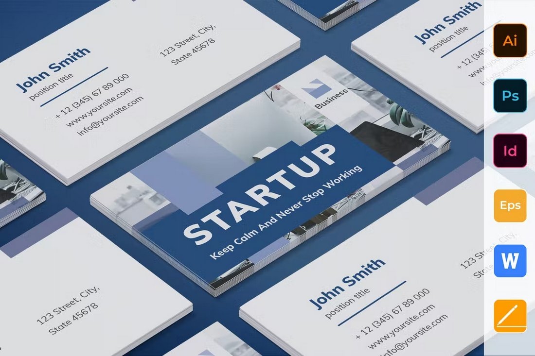 Startup Business Card Word Template