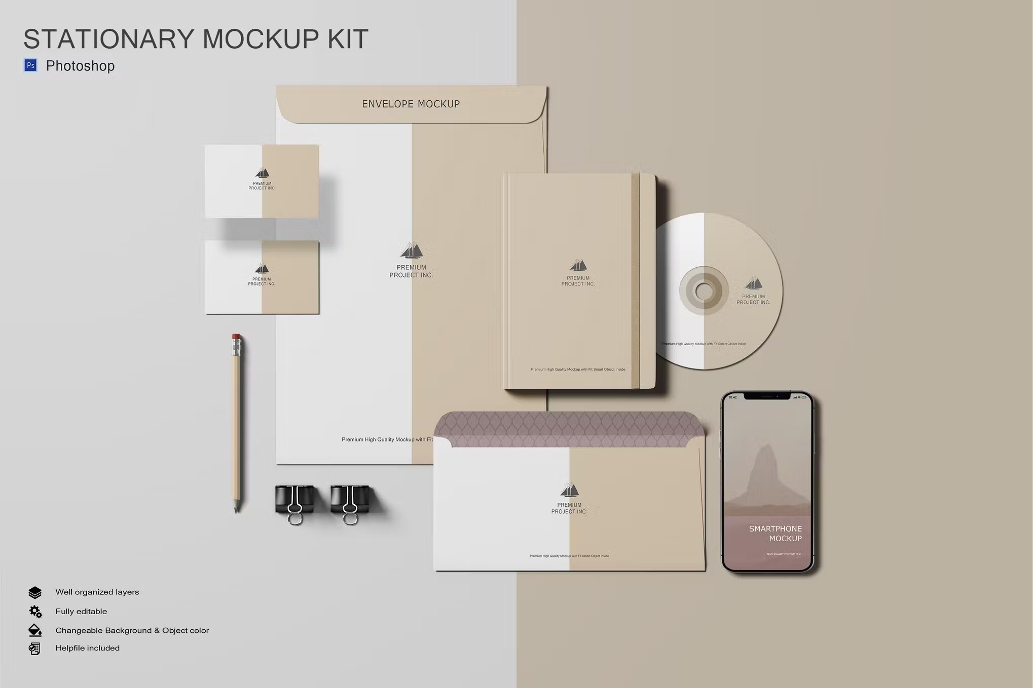 Stationery Mockup Template